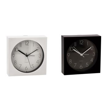 Orologio sveglia in plastica quadrata 14x5x h.14 cm