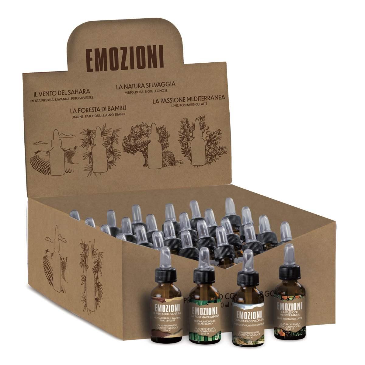 Boccetta olio profumato con contagocce linea Emozioni 2 ml