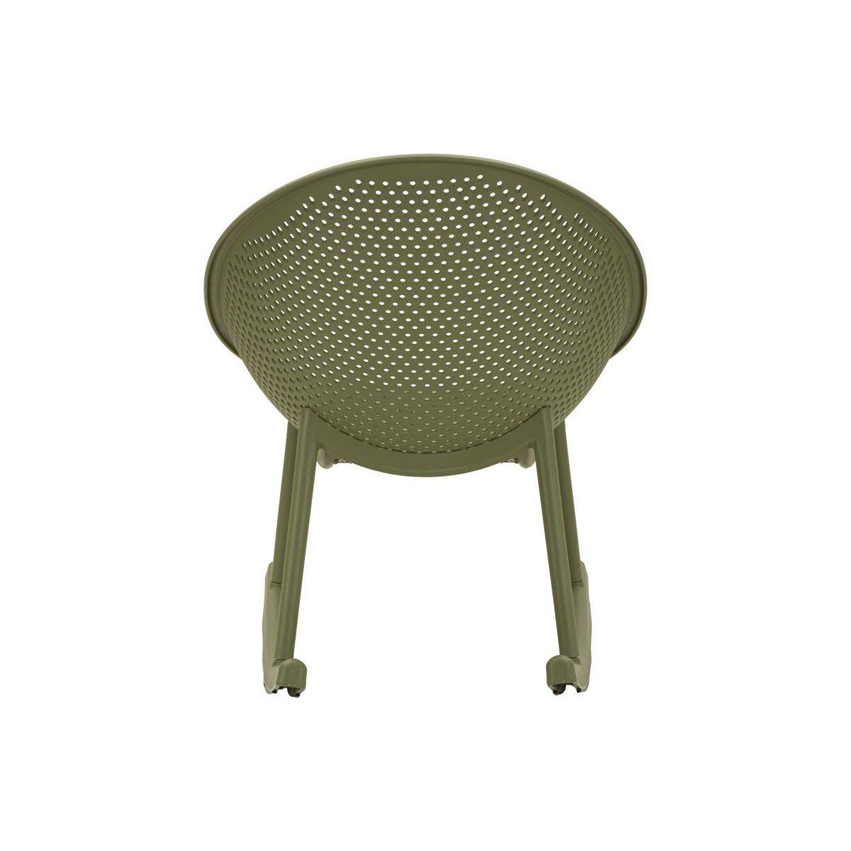 Sedia a dondolo ibiza verde cm 66x88x80 (altezza seduta cm 38)