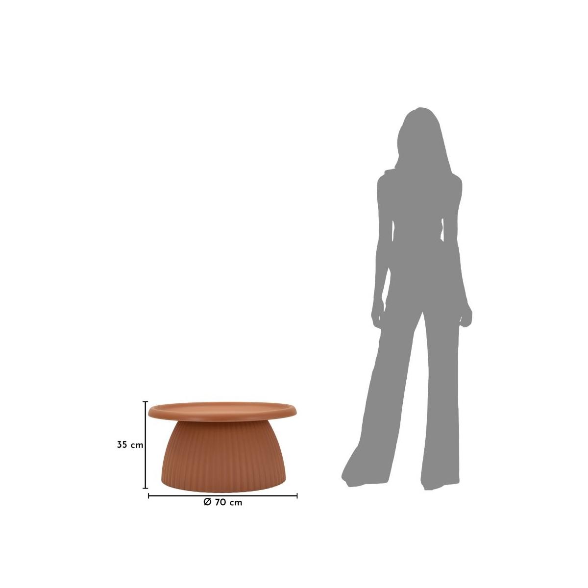 Tavolinetto geax rosso cm Ø 70x35