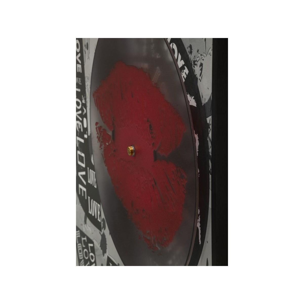 Stampa c/led su tela love cm 60x3,5x90 (applicazione 3d acrilico)