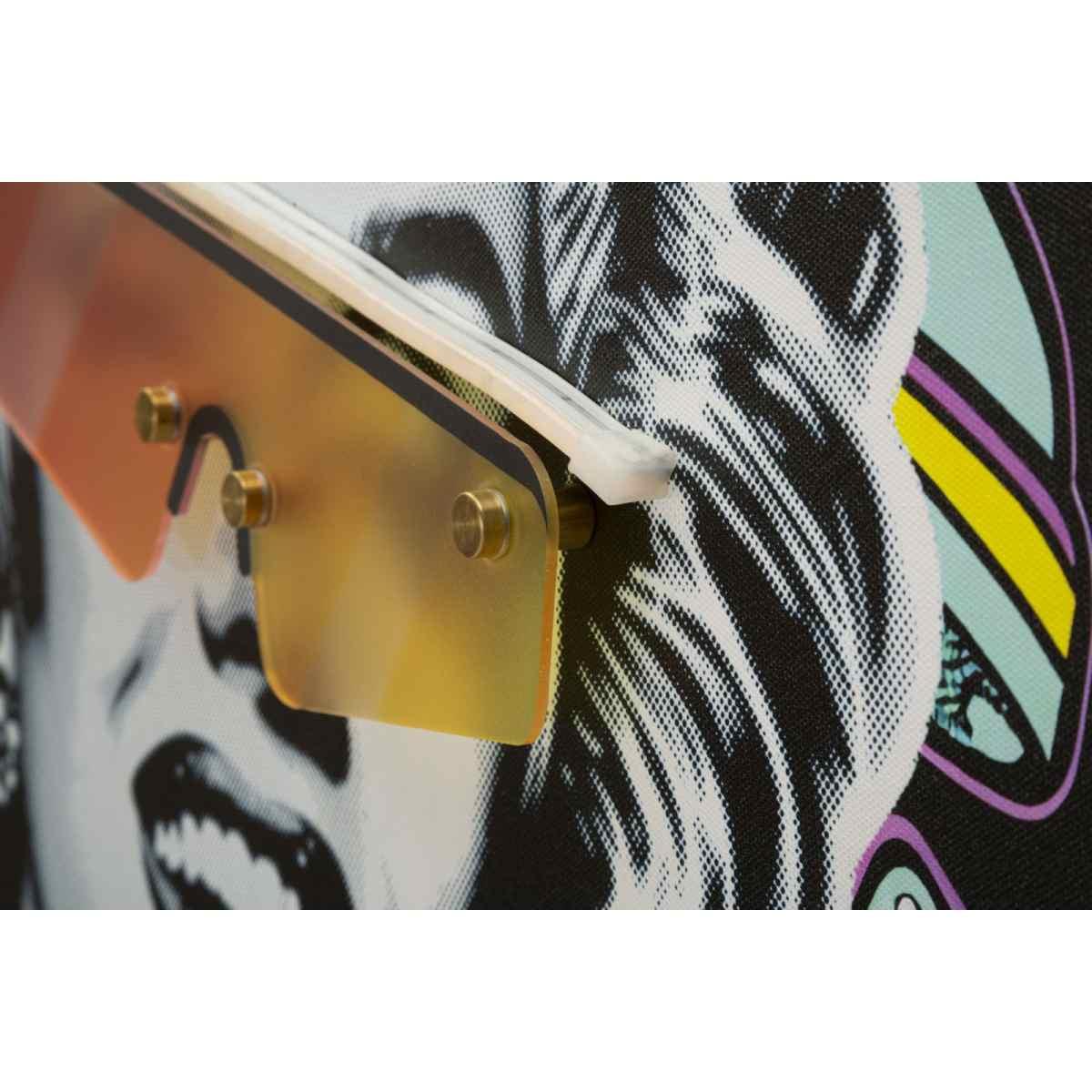 Stampa c/led su tela marilin cm 60x3,5x90 (applicazione 3d acrilico)