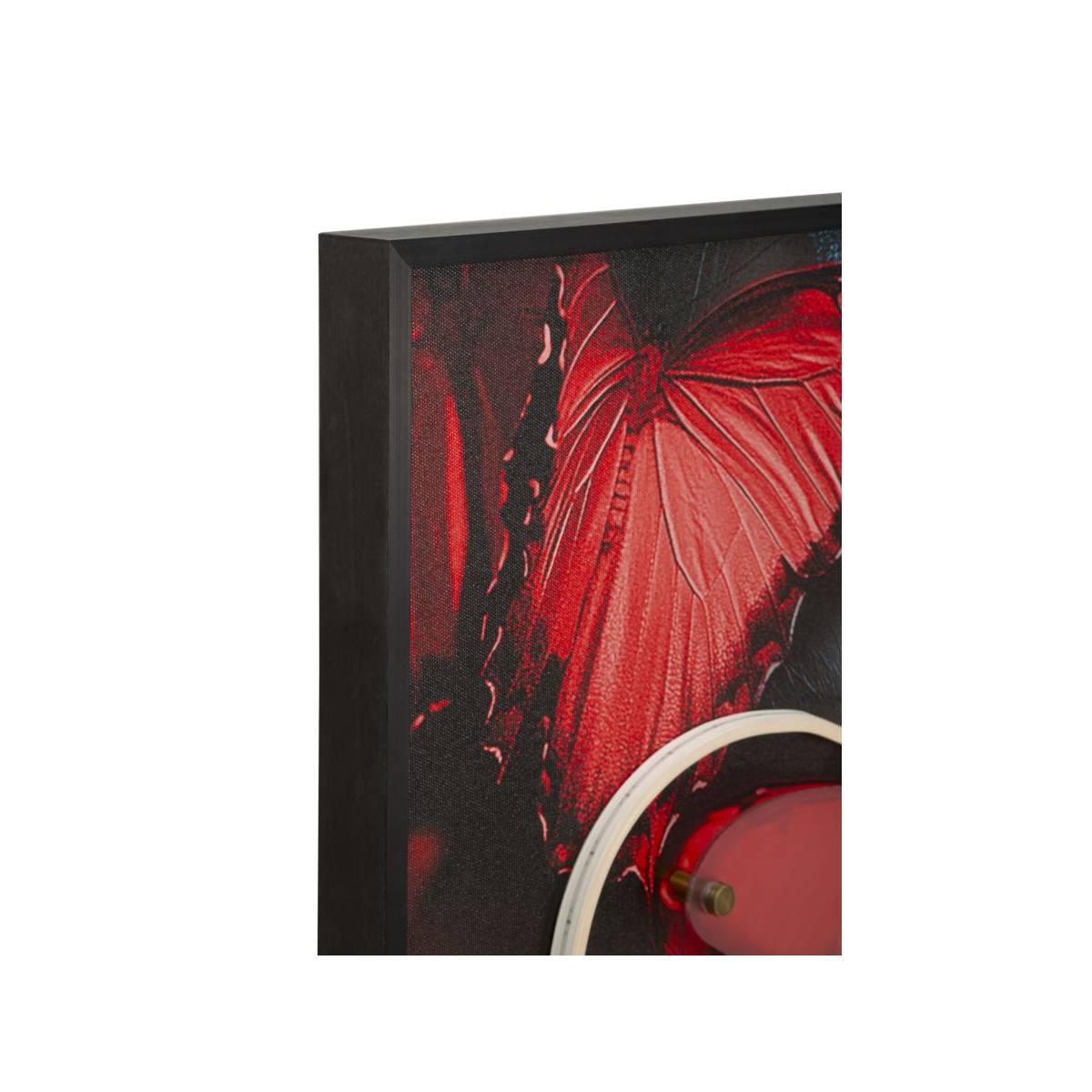 Stampa c/led su tela butterflies cm 60x3,5x90 (applicazione 3d acrilico)