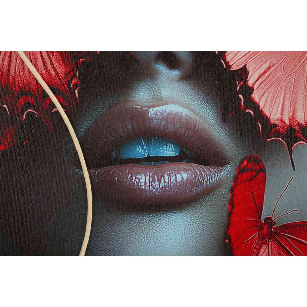 Stampa c/led su tela butterflies cm 60x3,5x90 (applicazione 3d acrilico)