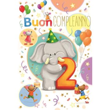 Bigliettii auguri 2 soggetti compleanno bimbi
