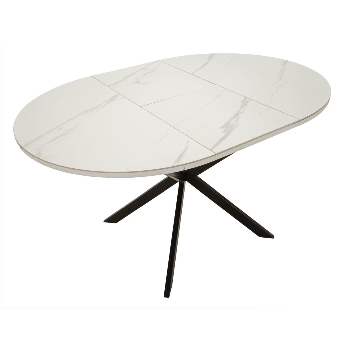 Tavolo da pranzo allungabile martin cm Ø 100x78 (aperto cm 140x100x78)