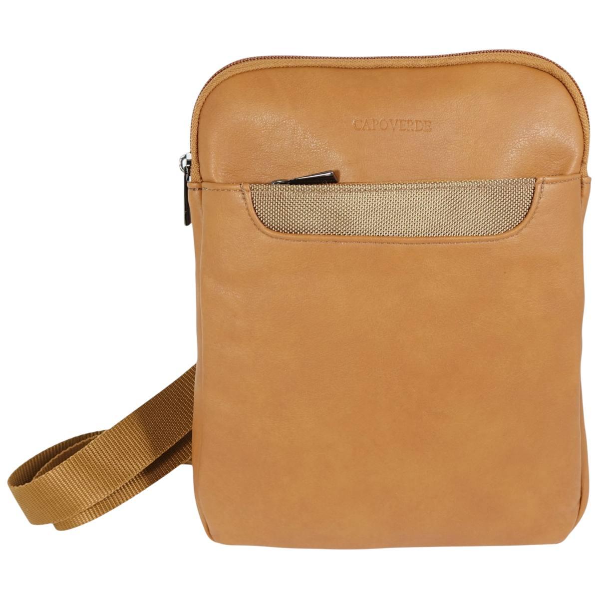 Tracolla uomo in ecopelle e tessuto tecnico Capoverde Made in Italy