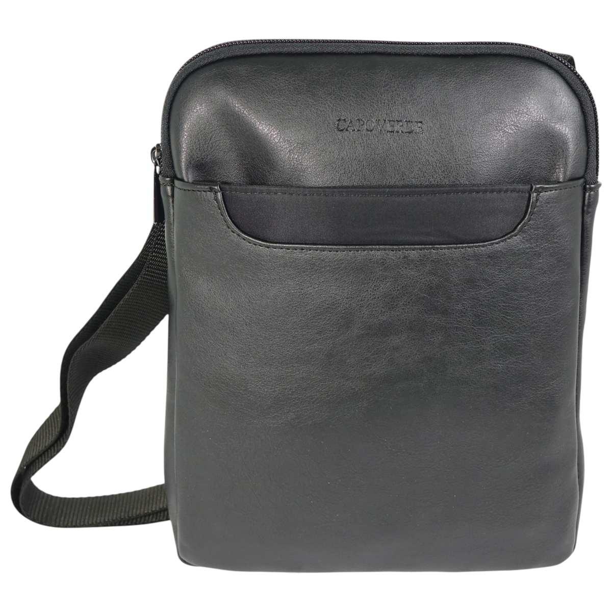 Tracolla uomo in ecopelle e tessuto tecnico Capoverde Made in Italy