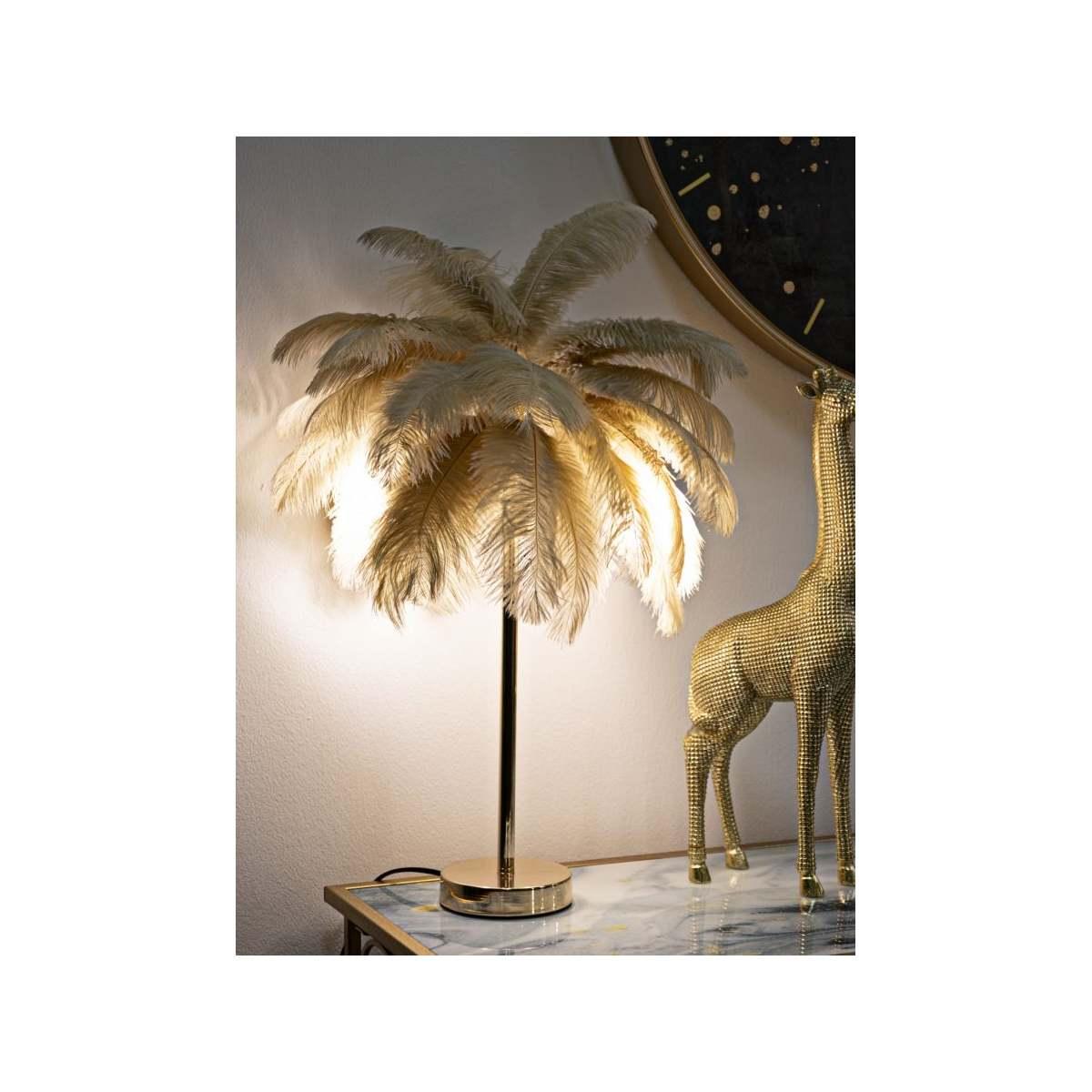 Lampada da tavolo palm cammello cm Ø 55x60