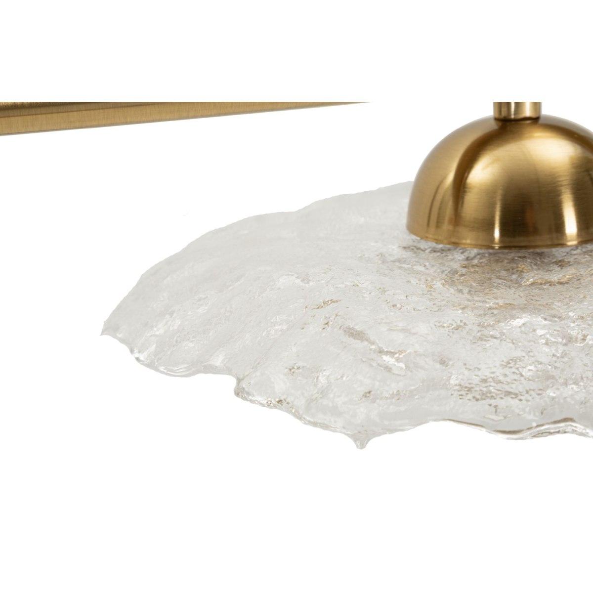 Lampadario emily 3 luci vetro trasparente cm 100x24x18