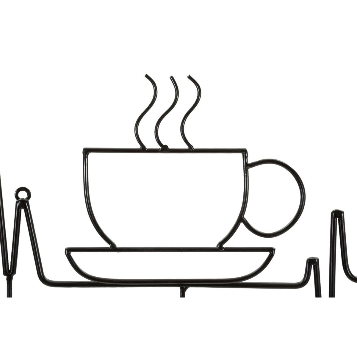 App/abiti da muro breakfast nero cm 60x3,8x26,7