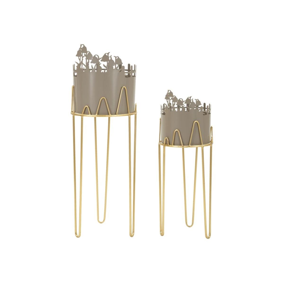 P/vasi flower coppia cm Ø 27x79-22,8x62