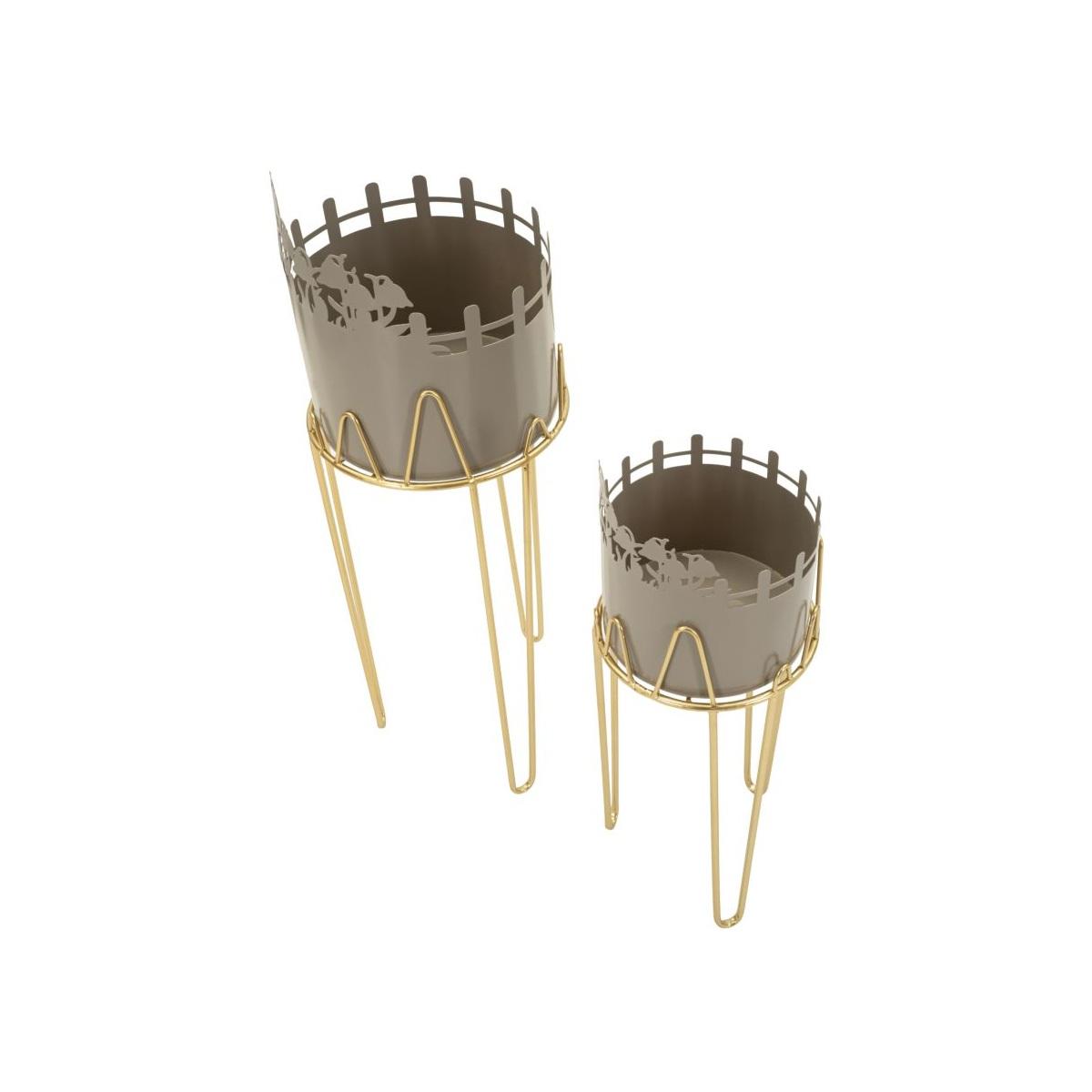 P/vasi flower coppia cm Ø 27x79-22,8x62