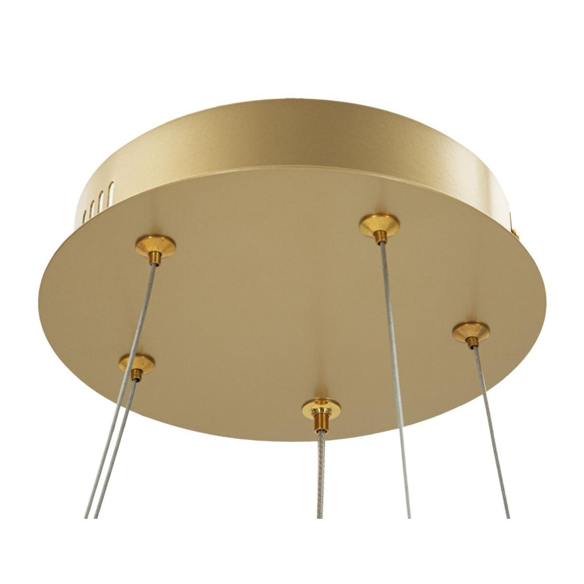 Lampadario led glovy gold cm Ø 55x120 (luce con 3 temperature di colore)<br>
