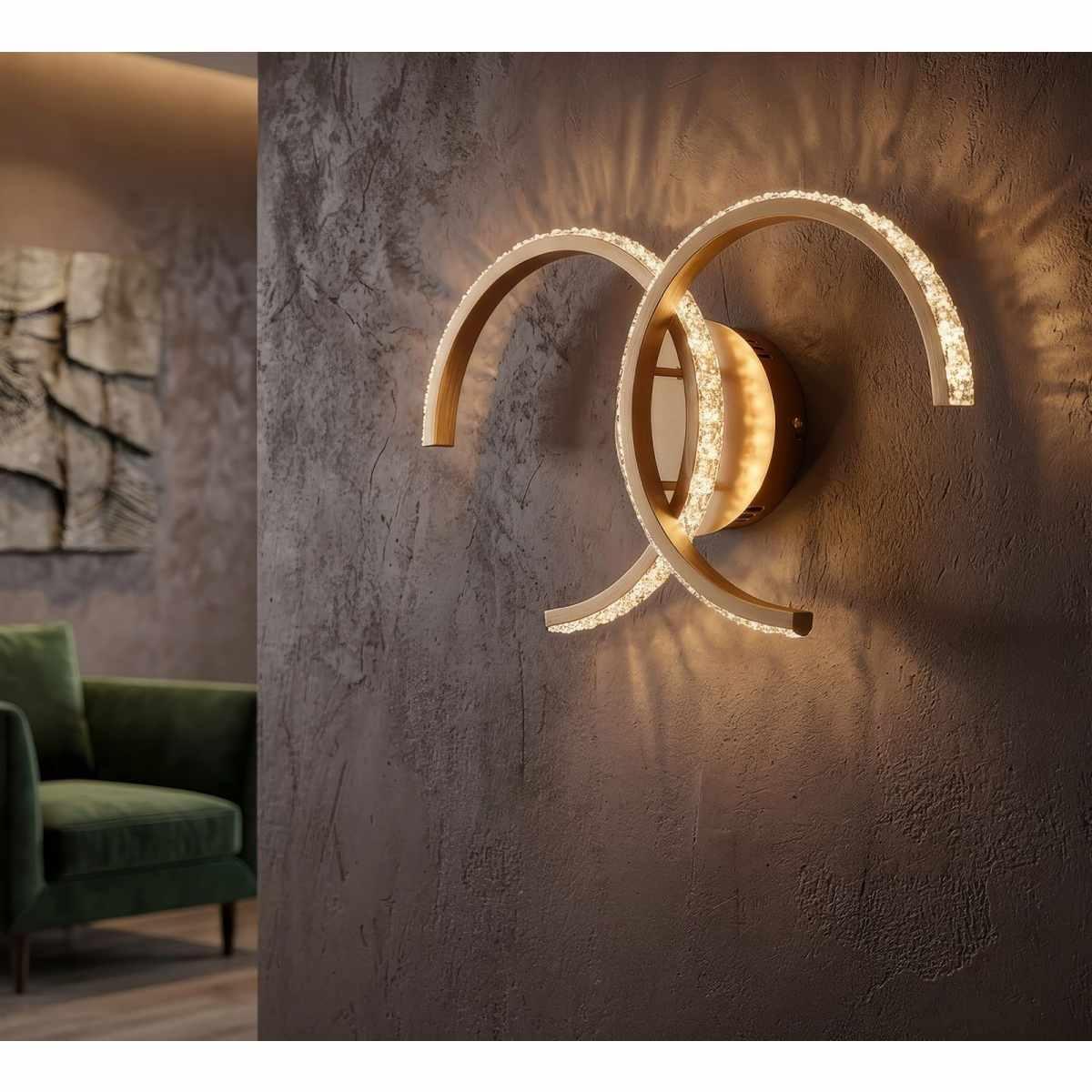 Lampada da muro led double c cm 41x8,5x24 (luce con 3 temperature di colore)
