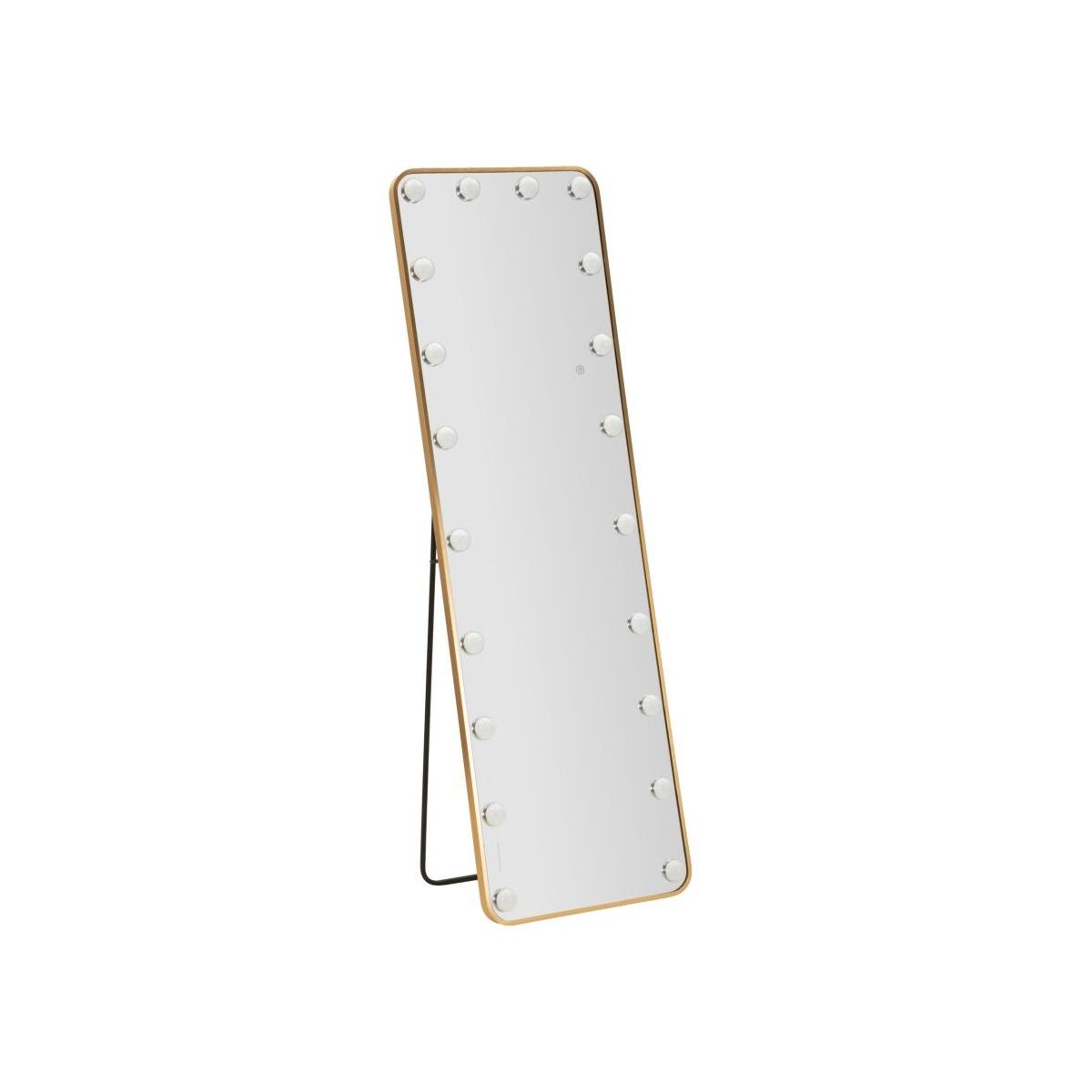 Specchio da terra led hollywood rett. cm 50x6-45x160 (3 tonalita' di luci)