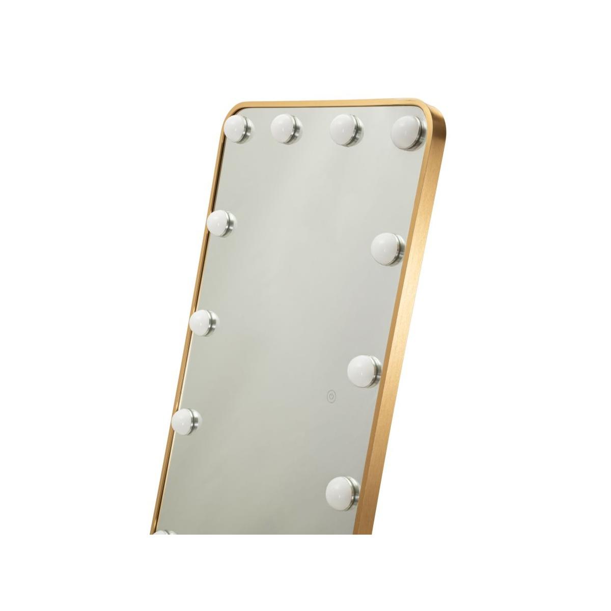 Specchio da terra led hollywood rett. cm 50x6-45x160 (3 tonalita' di luci)