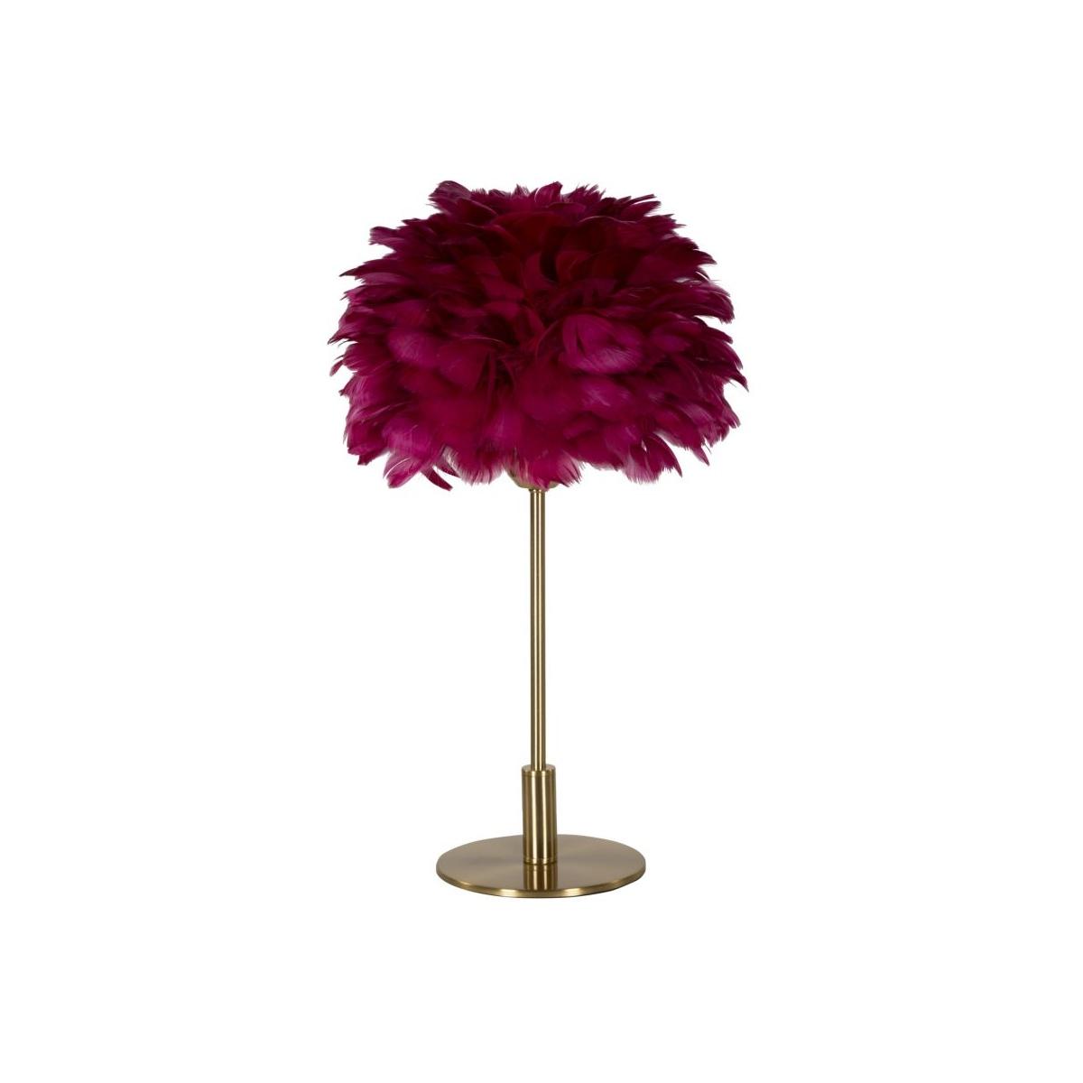 Lampada da tavolo ball feather bordeaux cm Ø 30x50
