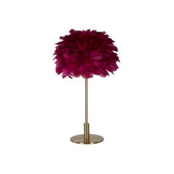 Lampada da tavolo ball feather bordeaux cm Ø 30x50