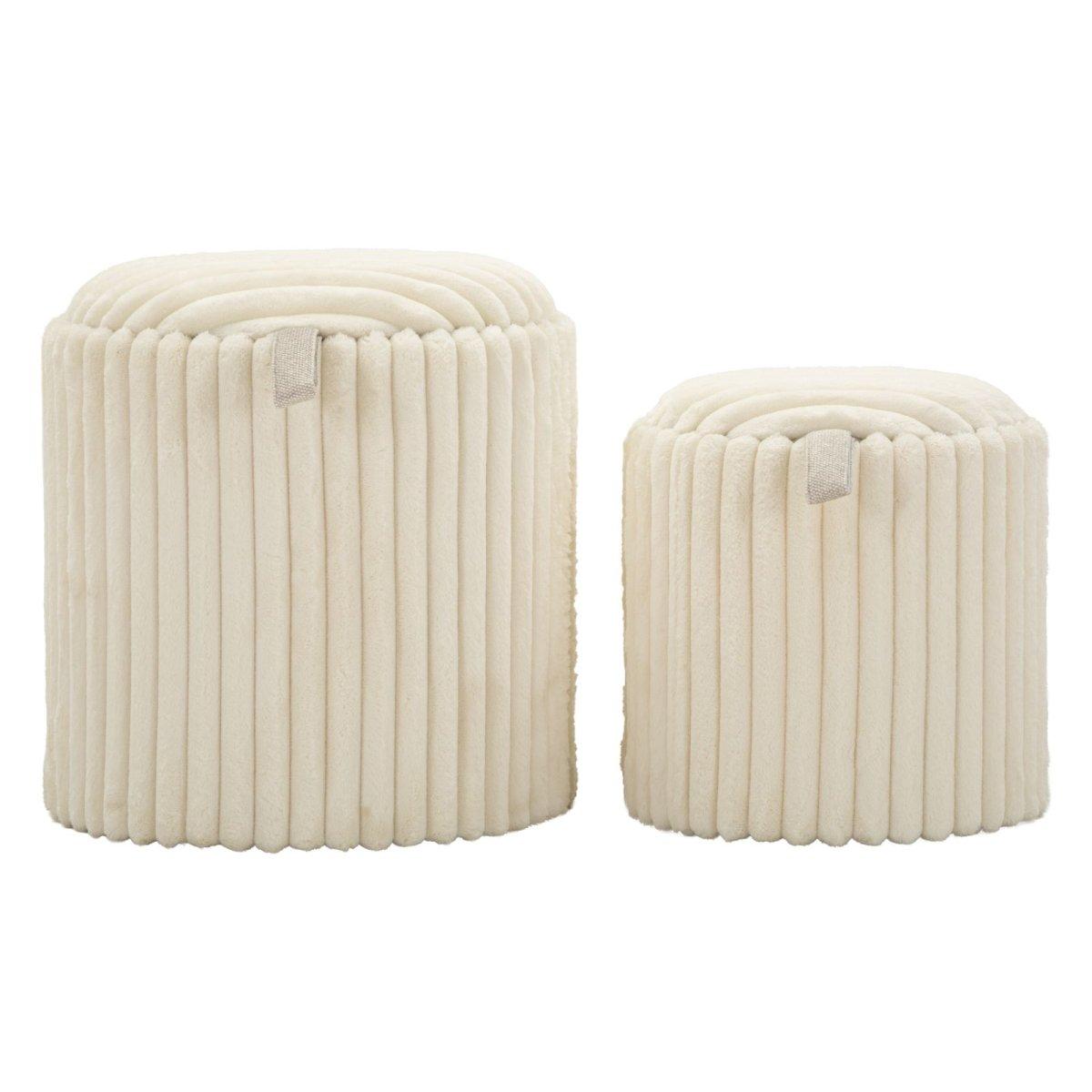 Puff goteborg coppia cm Ø 40x42-31x32