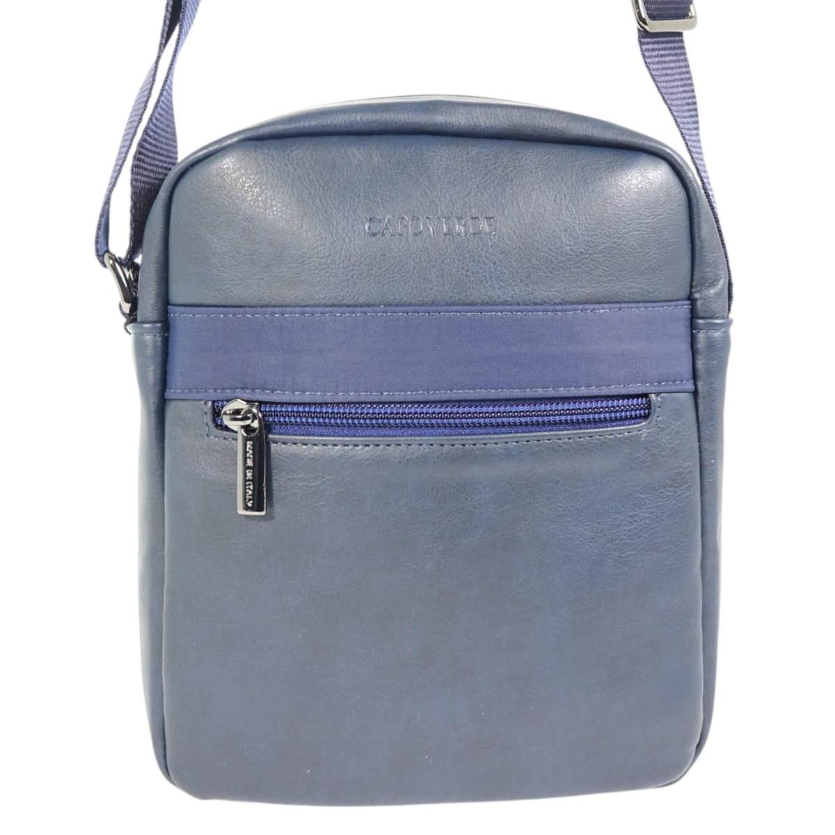 Tracolla uomo in ecopelle e tessuto tecnico Capoverde Made in Italy