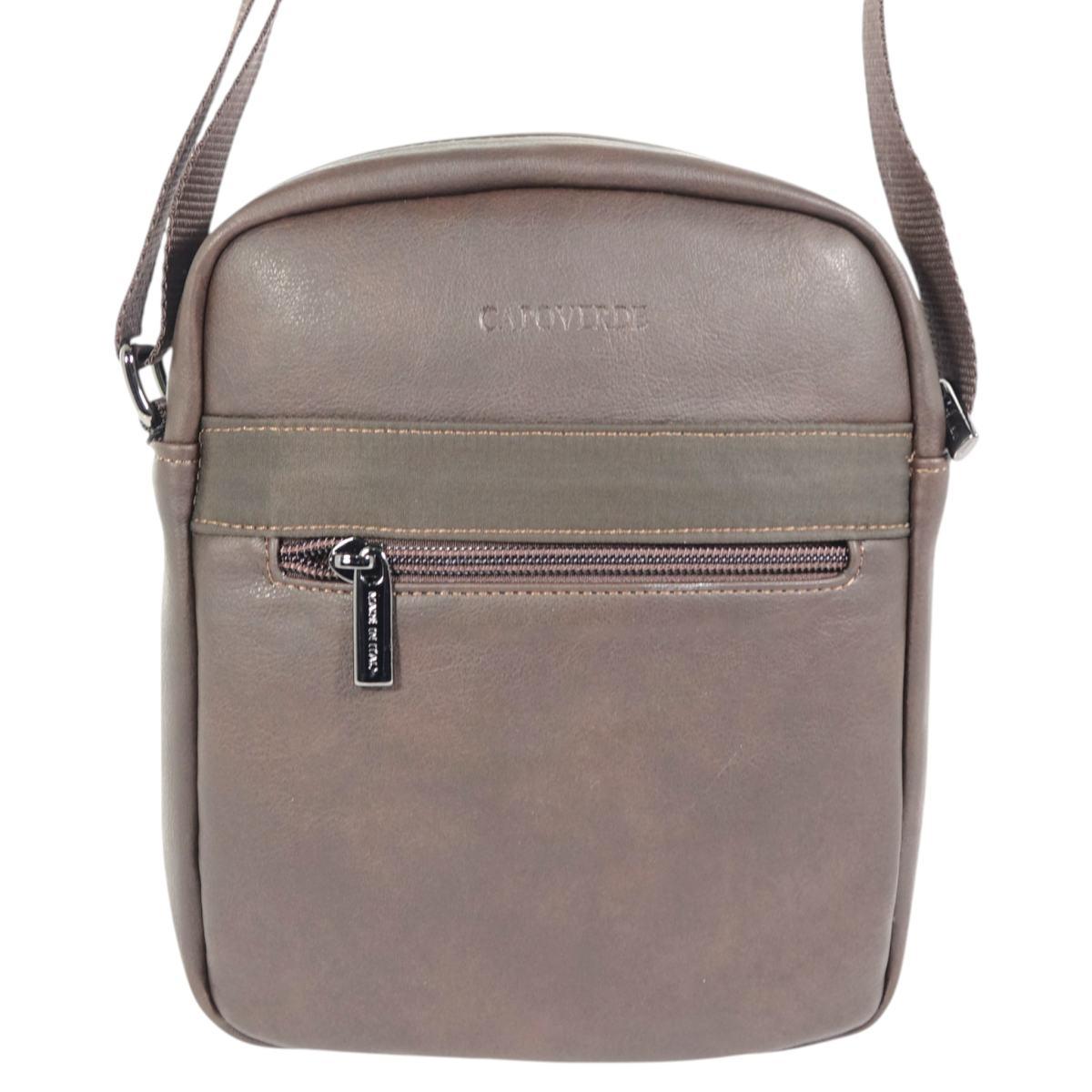 Tracolla uomo in ecopelle e tessuto tecnico Capoverde Made in Italy