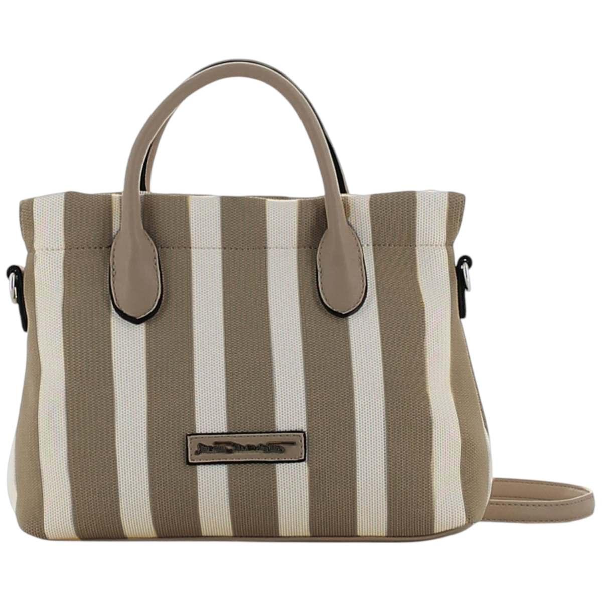 Borsa a mano motivo a righe donna Marta Marzotto
