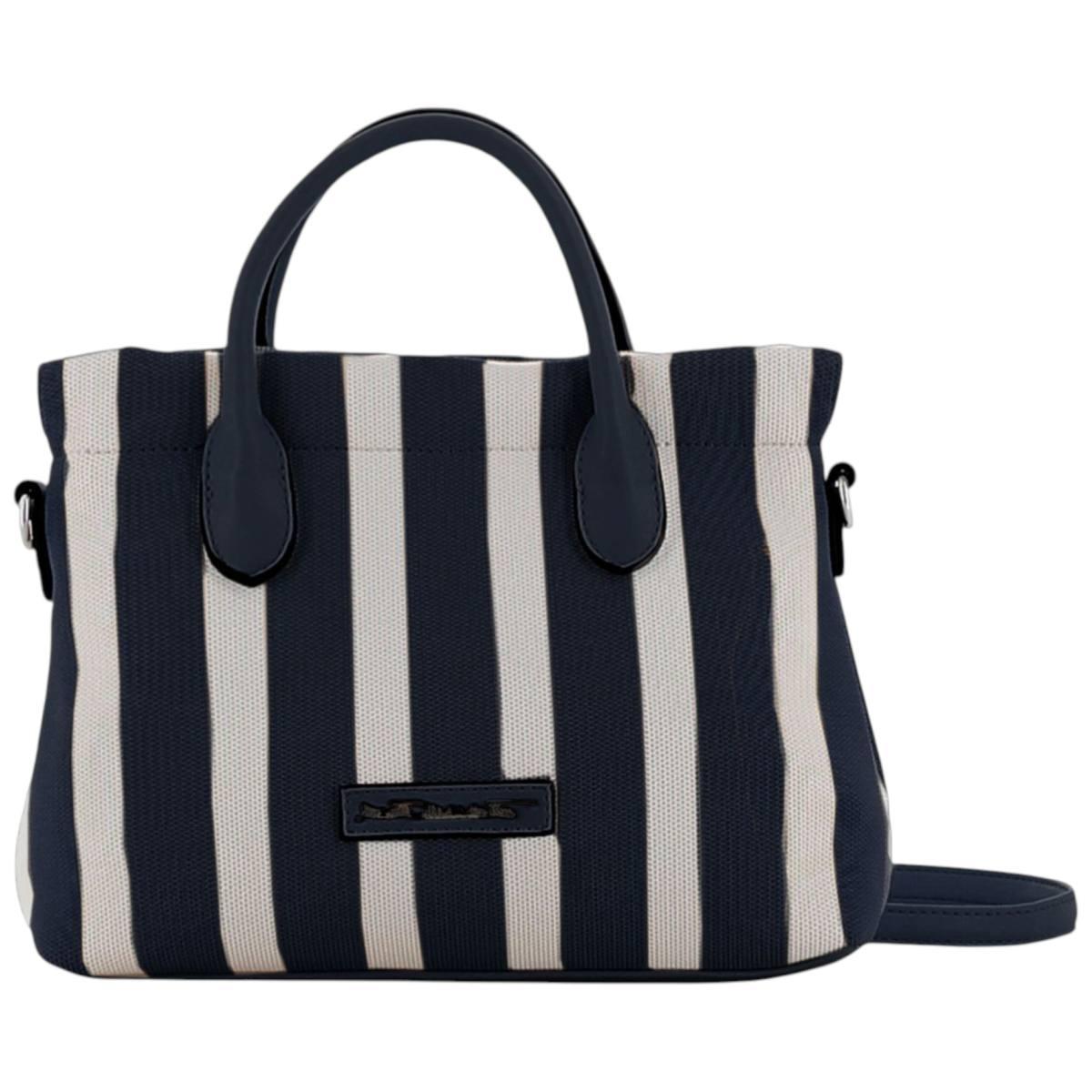 Borsa a mano motivo a righe donna Marta Marzotto