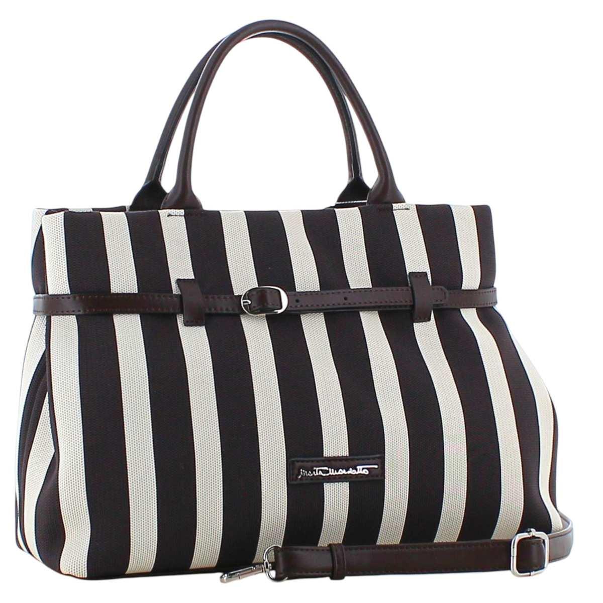 Borsa a mano motivo a righe donna Marta Marzotto