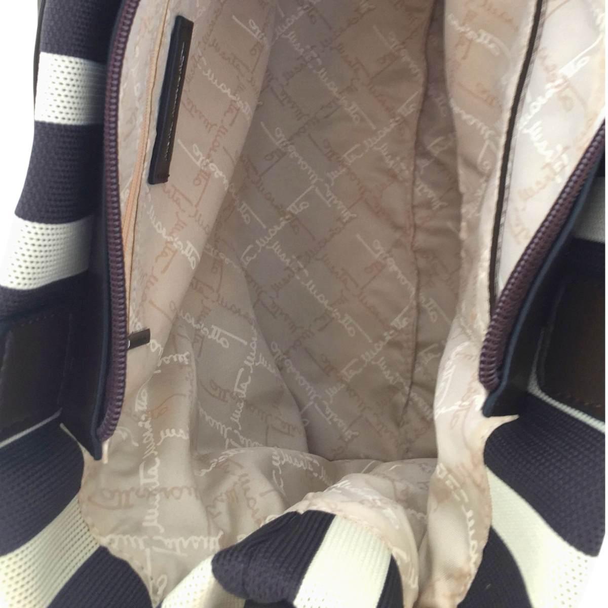 Borsa a mano motivo a righe donna Marta Marzotto