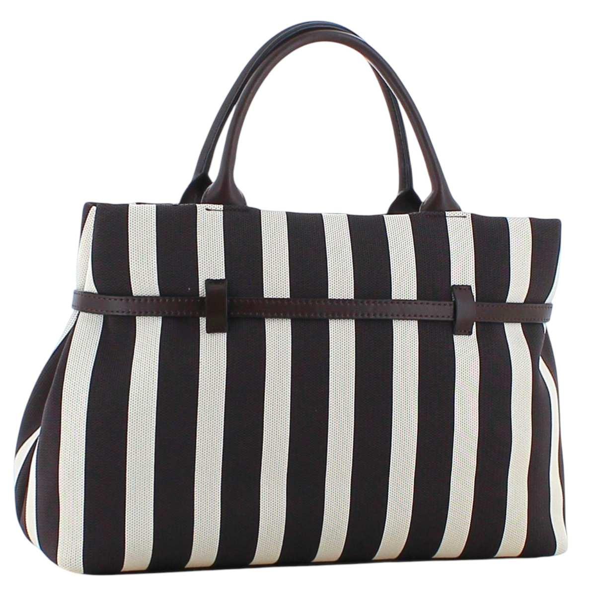 Borsa a mano motivo a righe donna Marta Marzotto