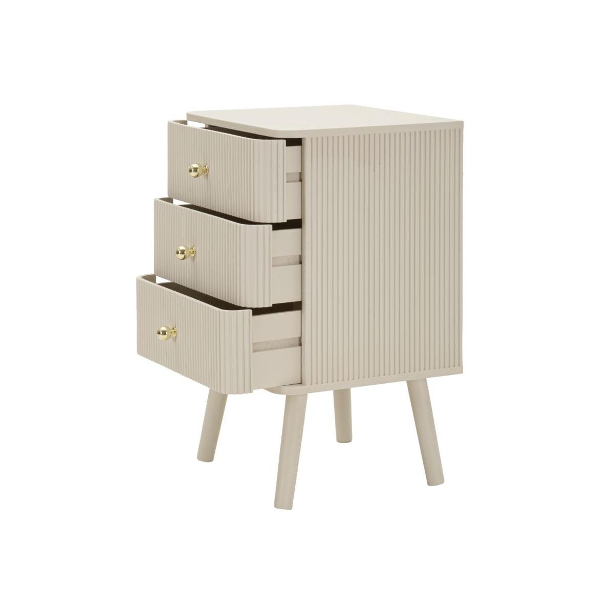 Comodino 3 cassetti shy cm 37,5x34x61