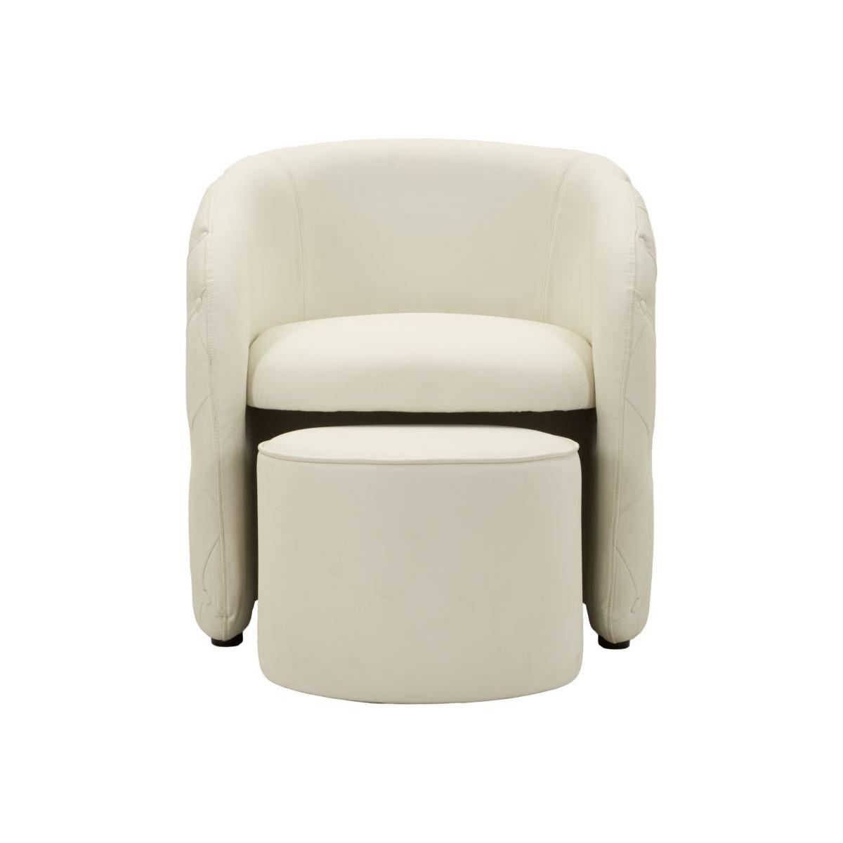 Poltrona c/puff zagabria cm 76x75x80-Ø 47x35