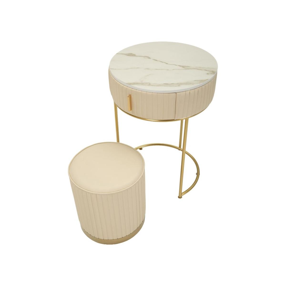 Comodino/toletta c/puff pok cm Ø 52x70 - Ø 36x39