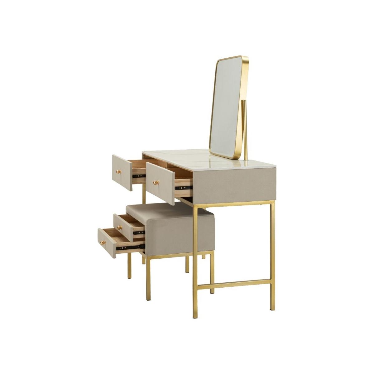 Toletta luxury c/specchio e sgabello cm 120x45x75-50x4x60-50x40x45<br><br>