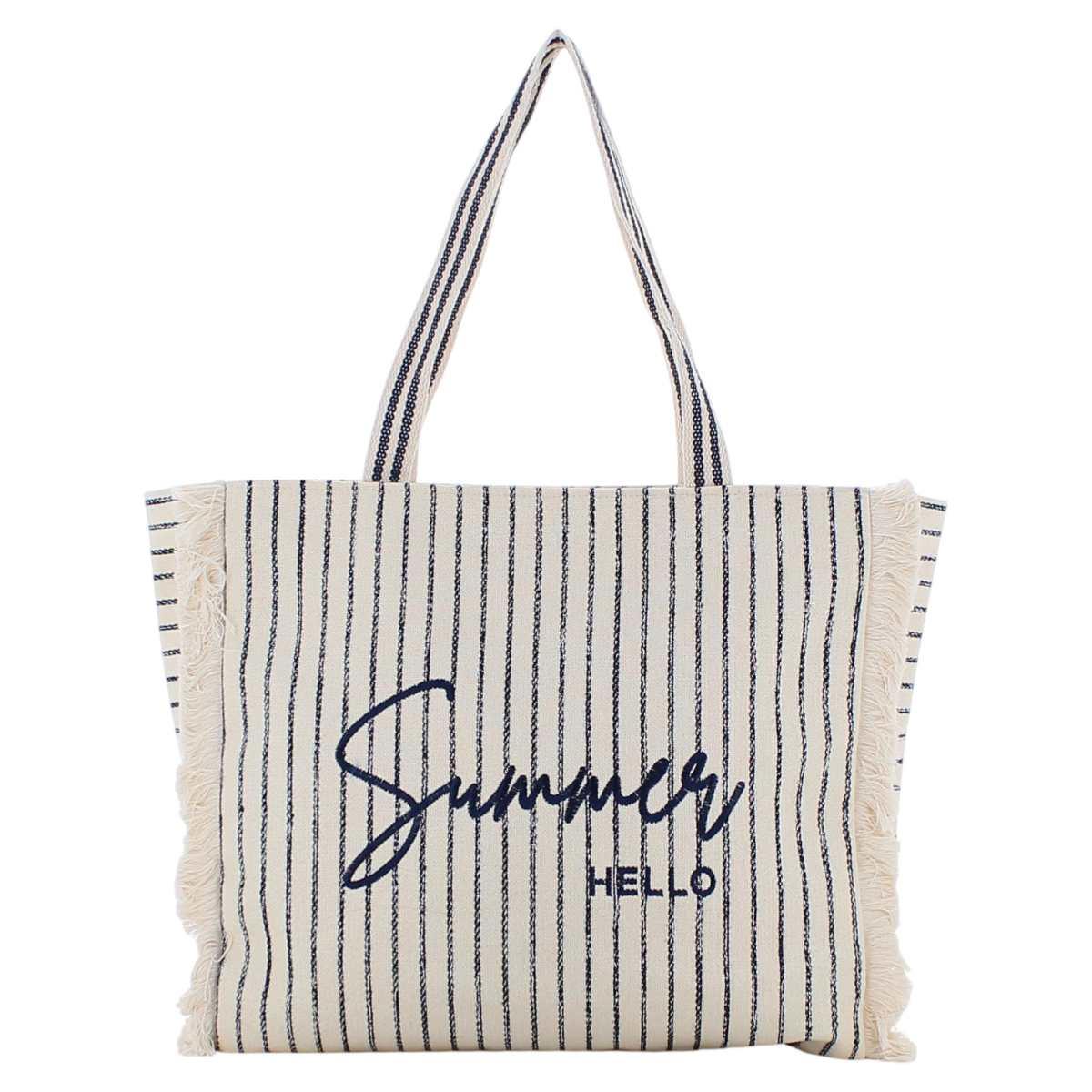 Borsa marea righe con frange Marina Galanti