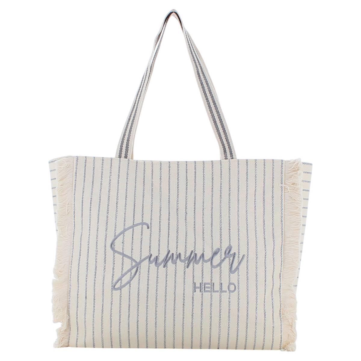 Borsa marea righe con frange Marina Galanti