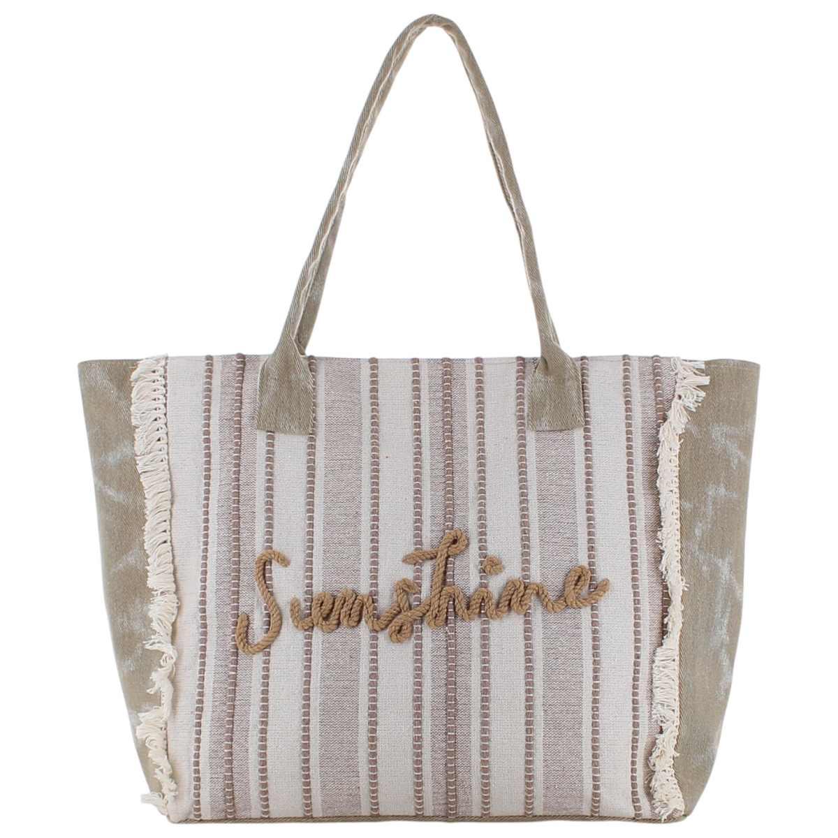 Borsa mare a righe con frange Marina Galanti