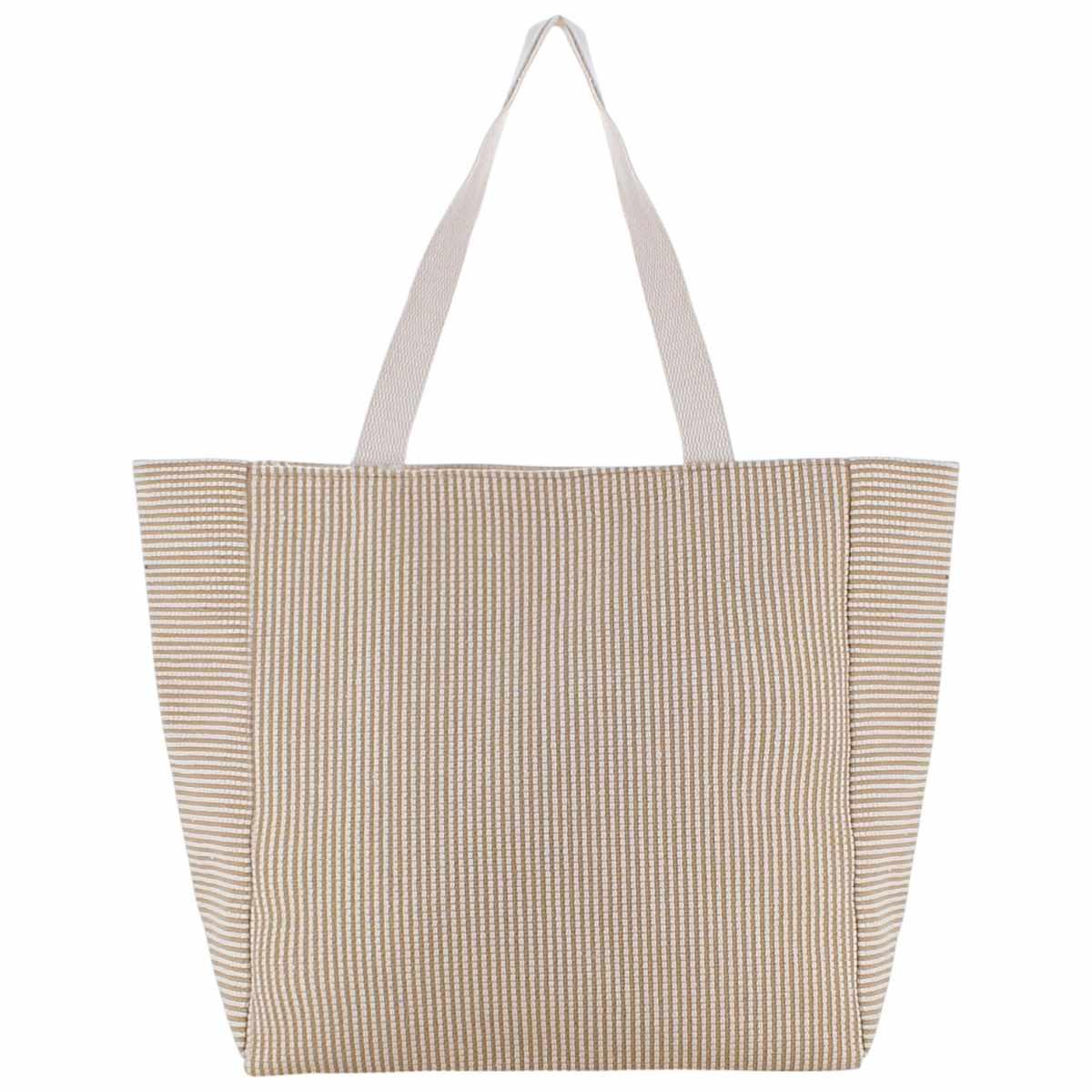 Borsa mare a righe con frange Marina Galanti