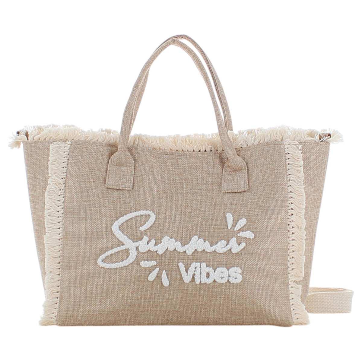 Borsa mare con frange e tracolla Marina Galanti