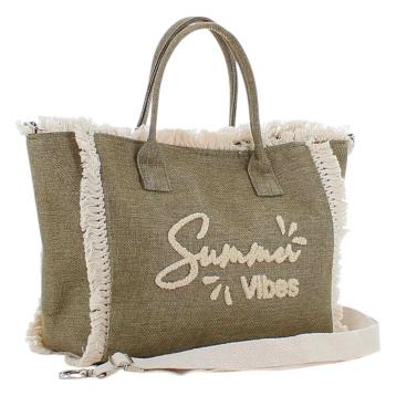 Borsa mare con frange e tracolla Marina Galanti