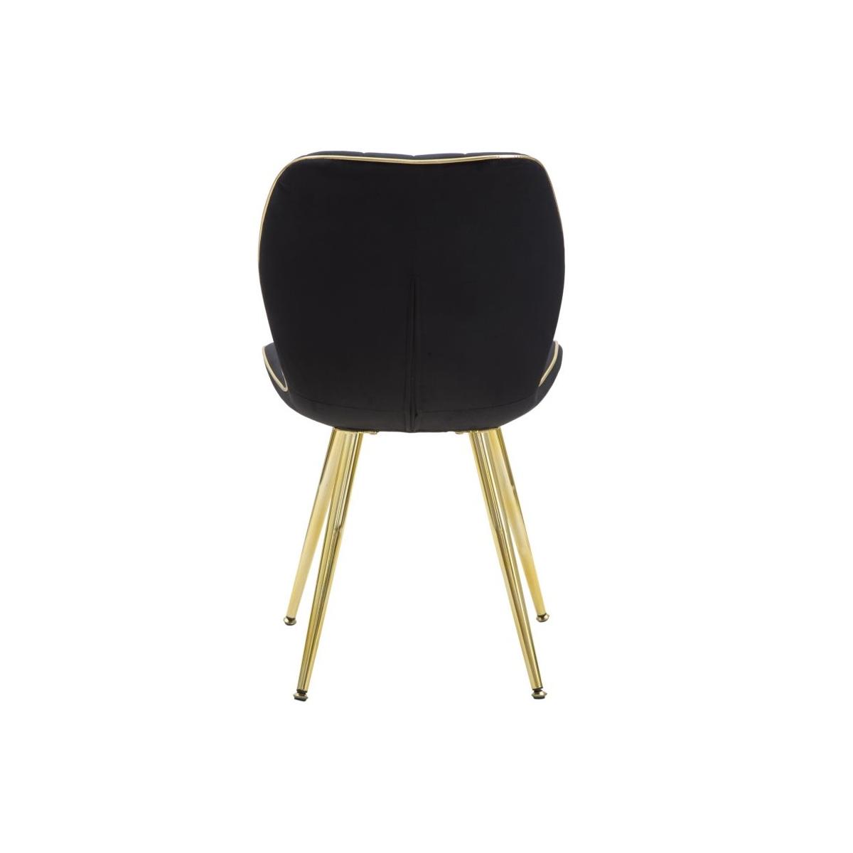 Sedia paris space nera /gold set 2 pz cm 46x58x77