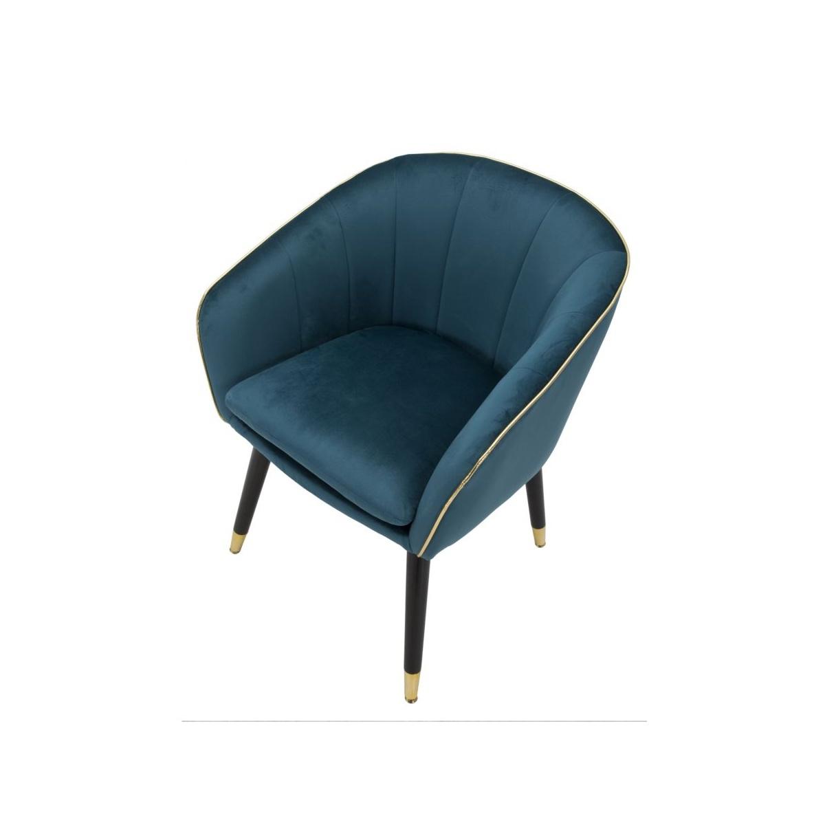 Poltrona paris ottanio/gold cm 62x58x78
