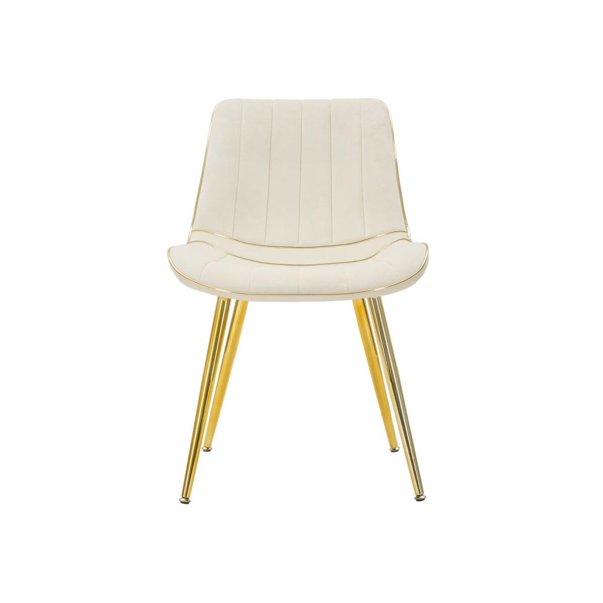 Sedia paris crema/gold set 2 pz cm 51x59x79