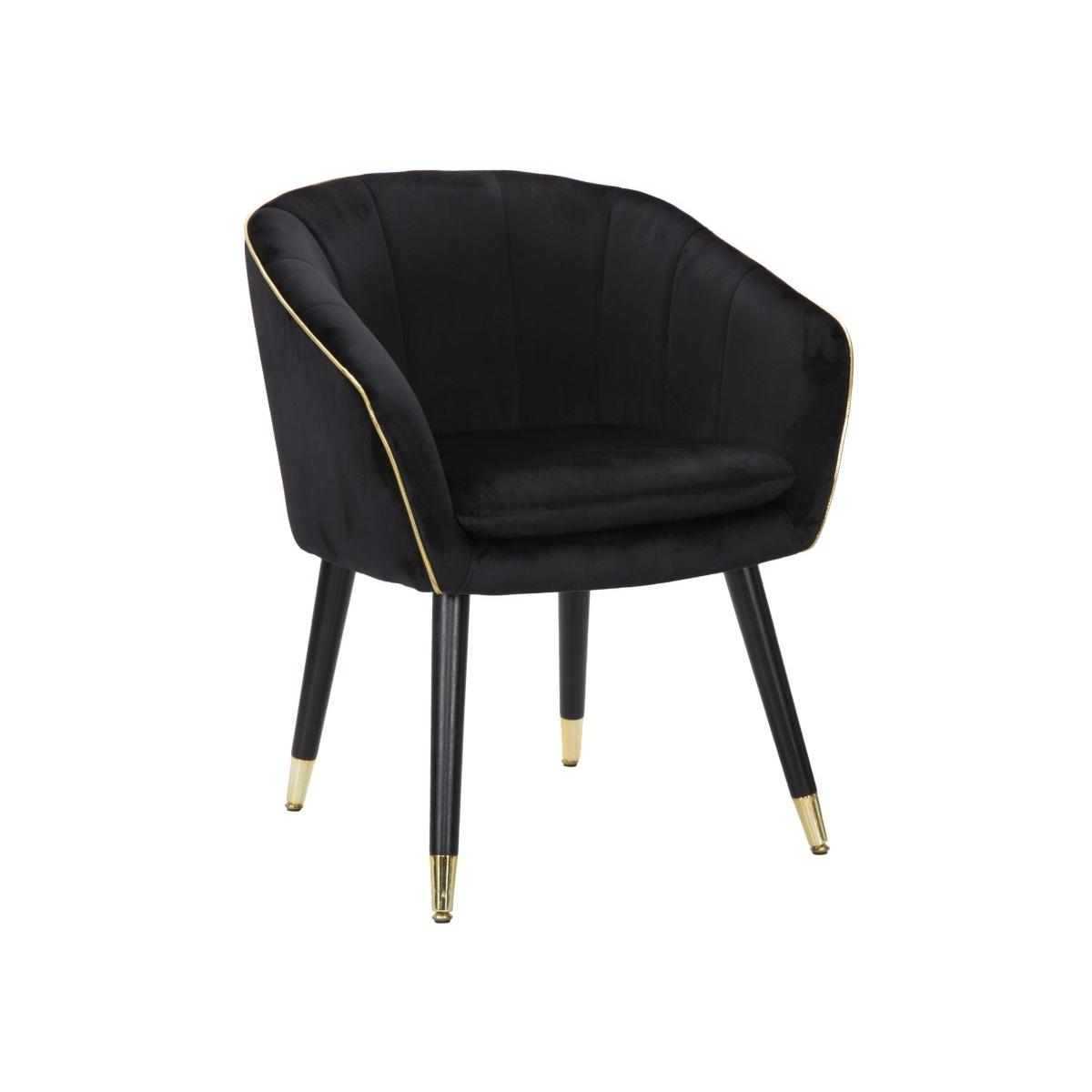 Poltrona paris nera/gold cm 62x58x78