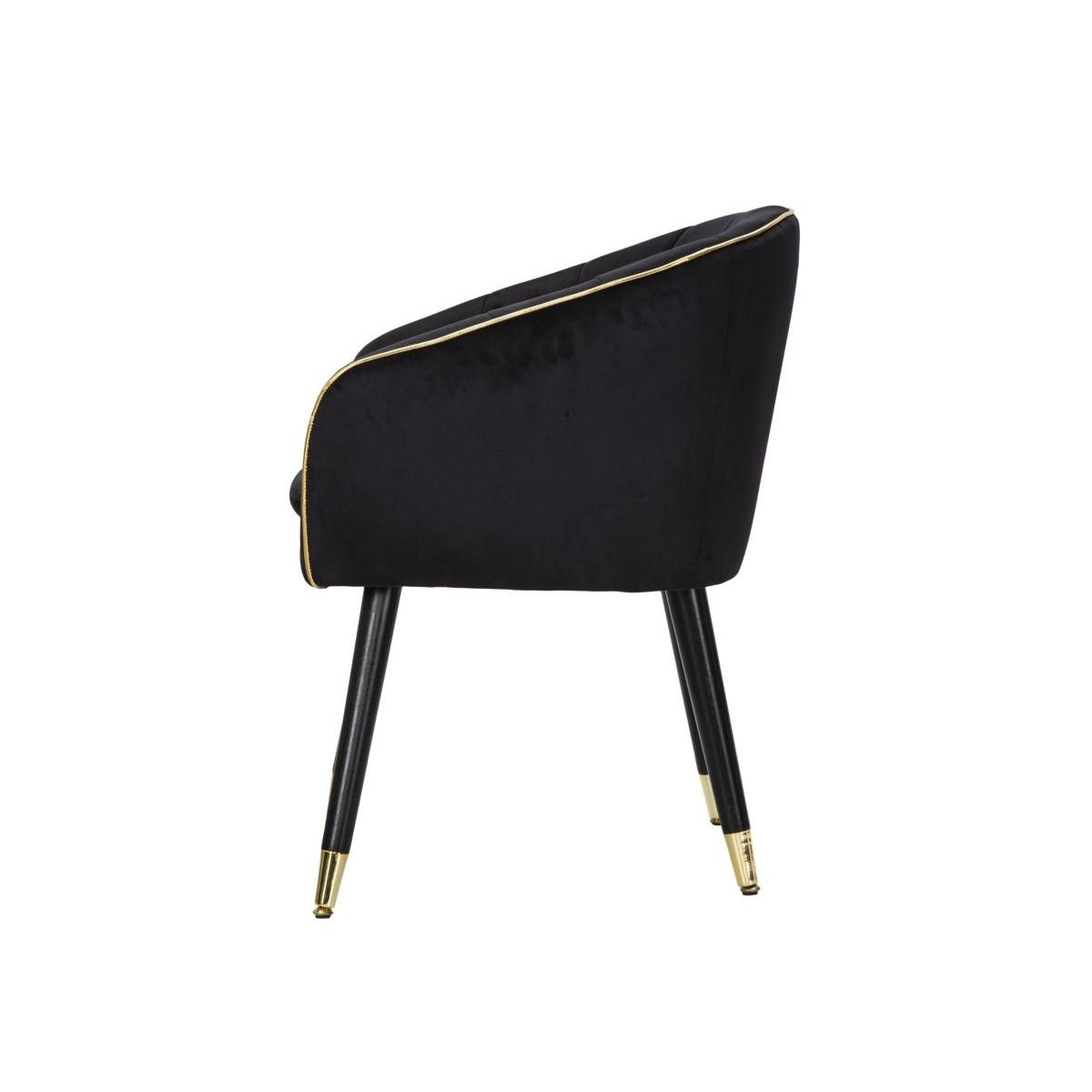 Poltrona paris nera/gold cm 62x58x78