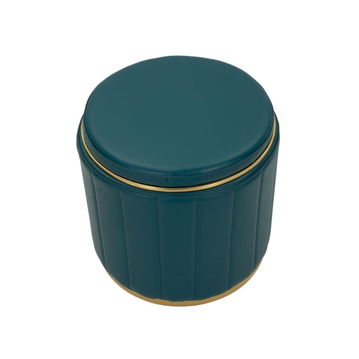 Puff c/contenitore london ottanio cm Ø 46,5x44