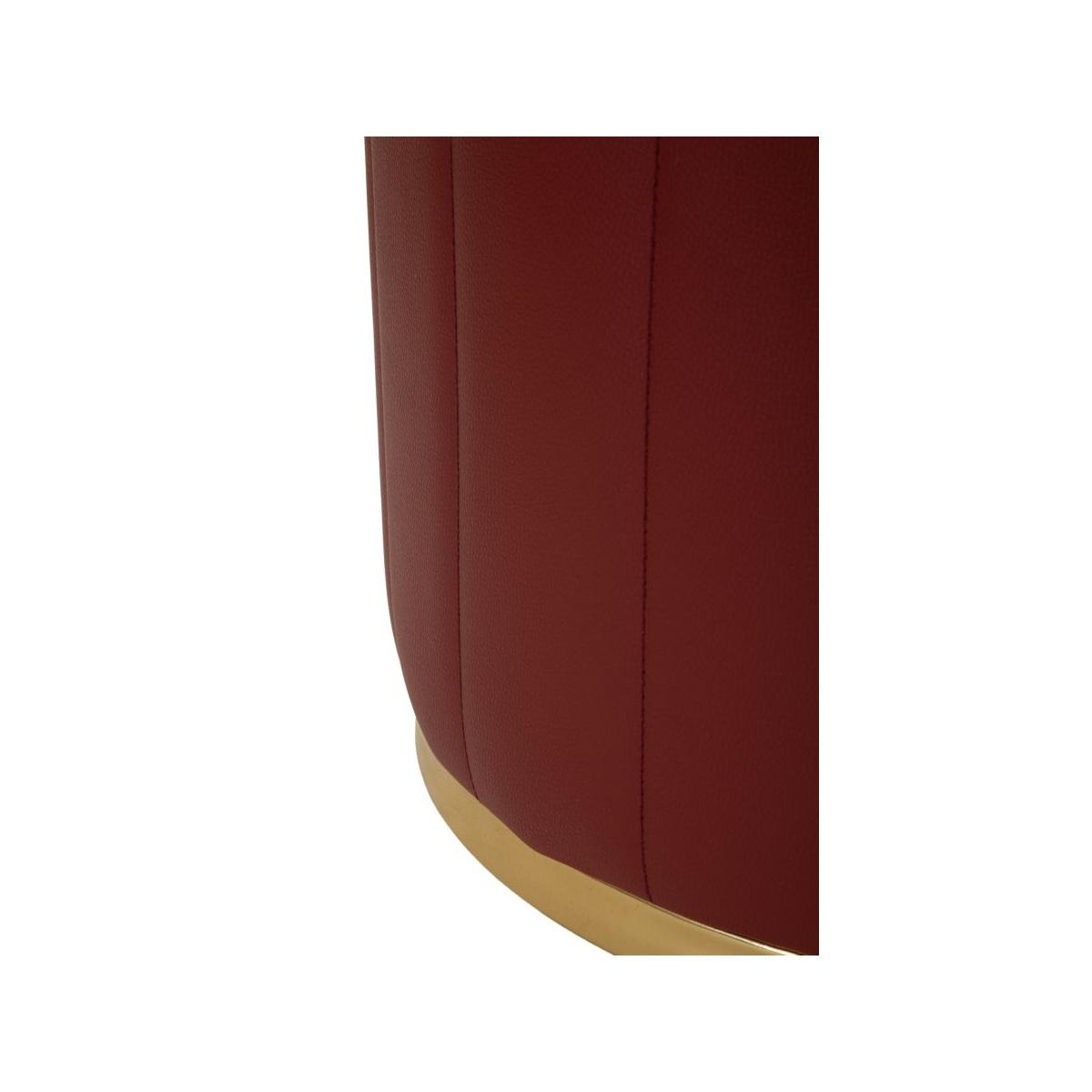 Puff c/contenitore london  rosso cm Ø 46,5x44