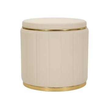 Puff c/contenitore london crema cm Ø 46,5x44