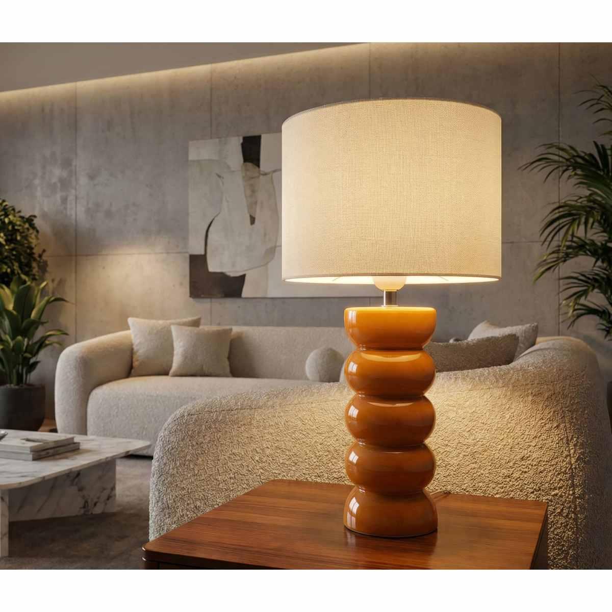 Lampada da tavolo torr senape cm Ø 25x46